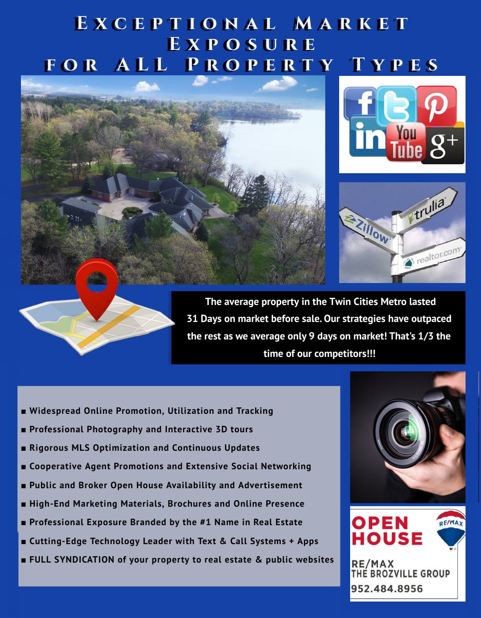 Brochure page: Exceptional market exposure for all property types